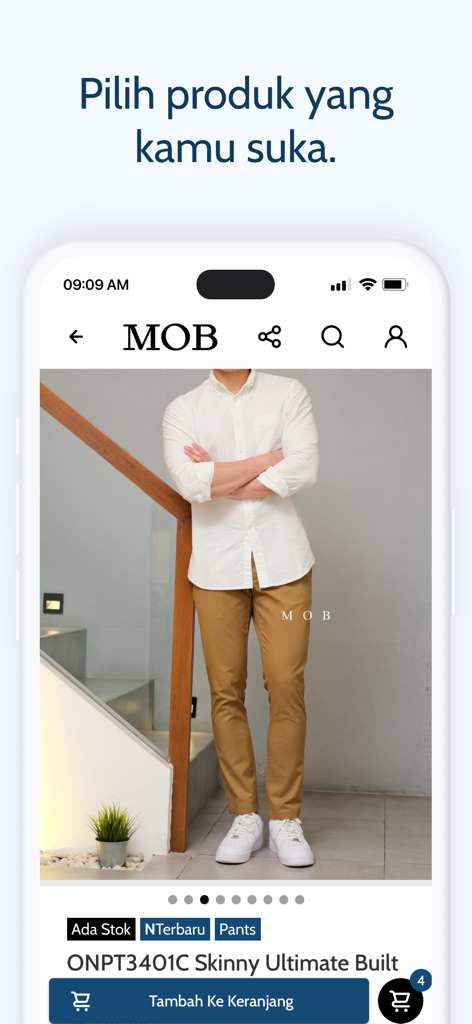 Mens Original Branded - Product page of the Mens Original Branded mobile app showing men's apparel