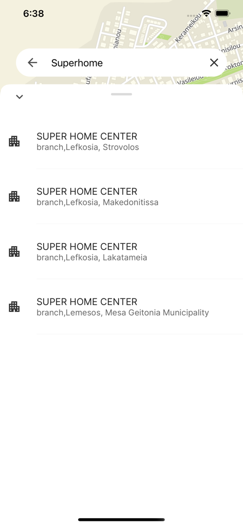 NaviCY - NaviCY app business directory search results for Superhome in Cyprus