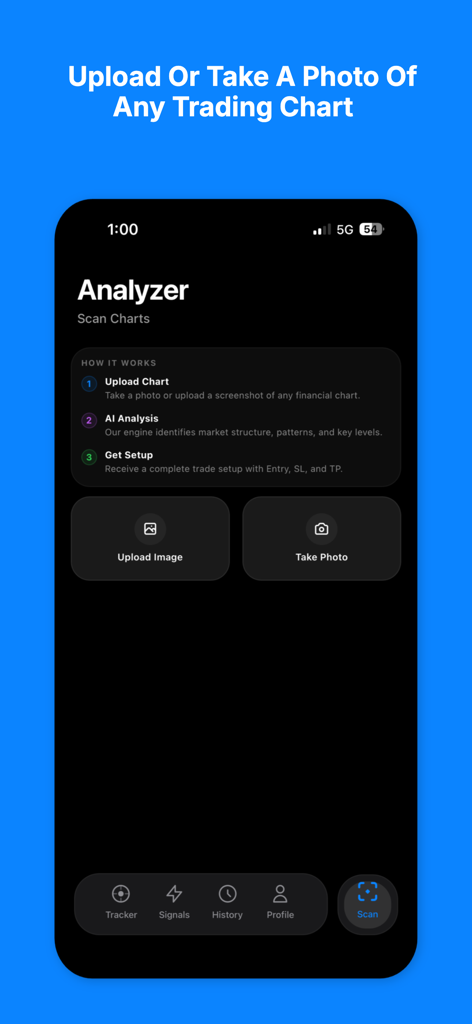 Traders AI- Charts & X Tracker - Traders AIアプリアナライザースクリーン、トレーディングチャートのスキャン用