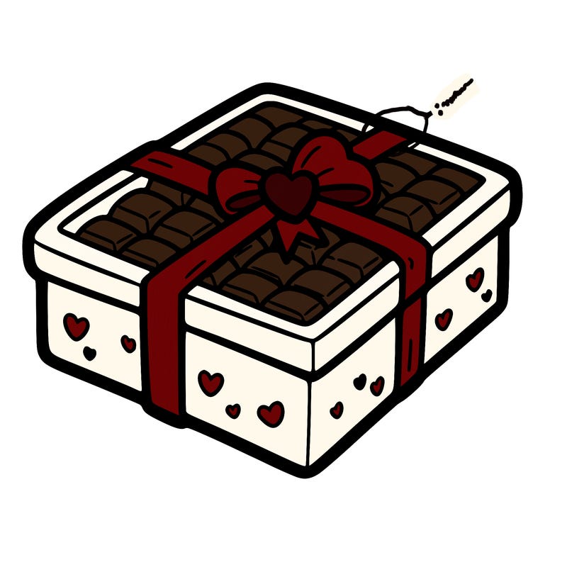 a box of chocolate for valentines day