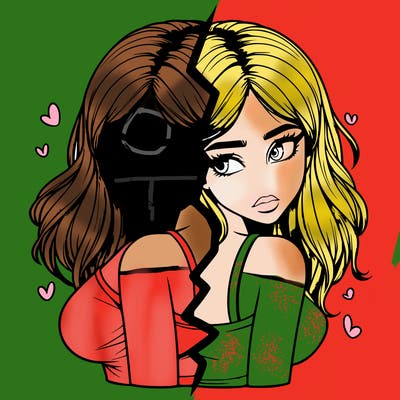 realistic girl split