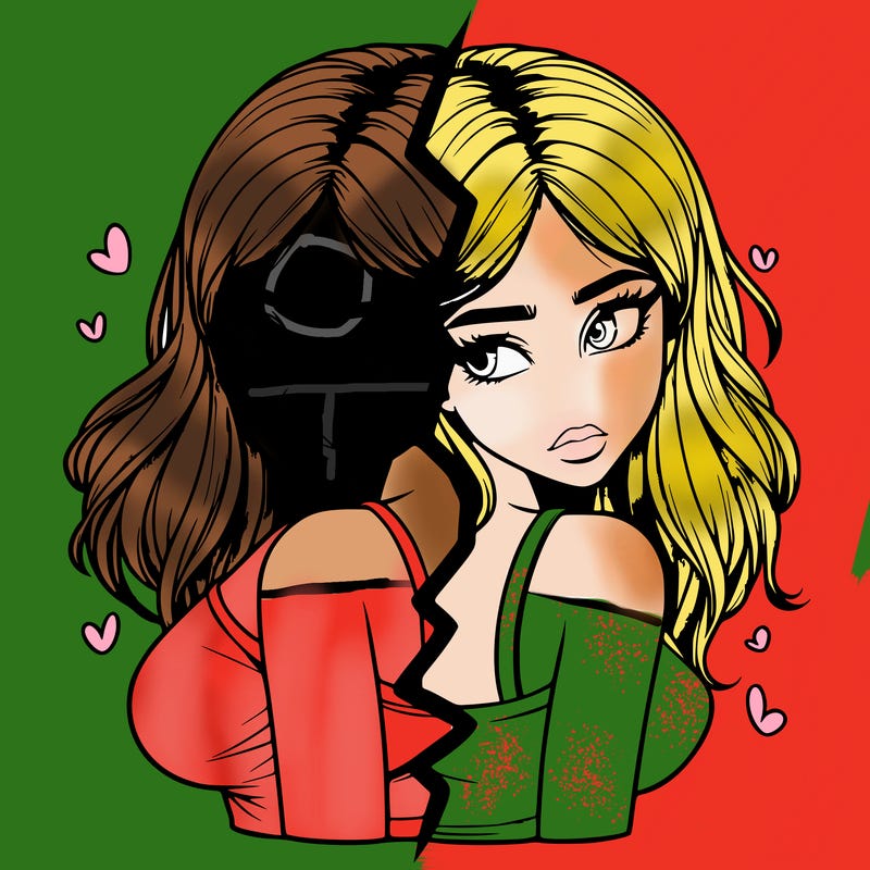 realistic girl split