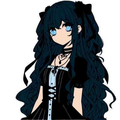 gothic girl anime art