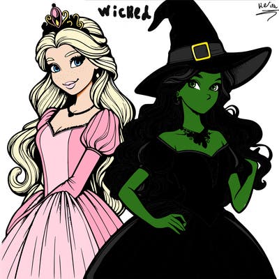 a realistic princess and a witch