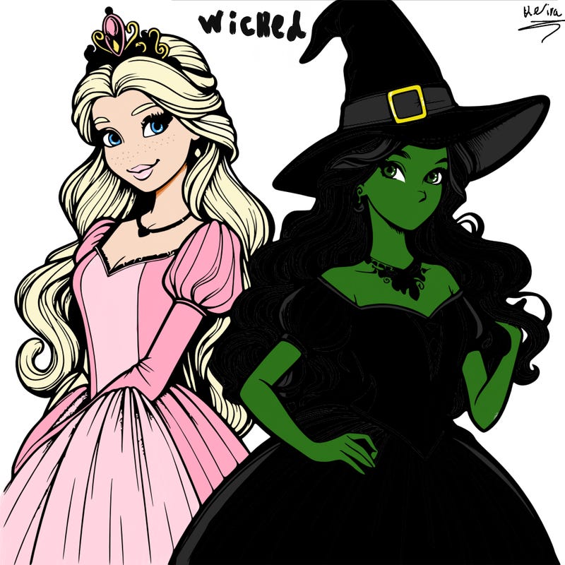 a realistic princess and a witch