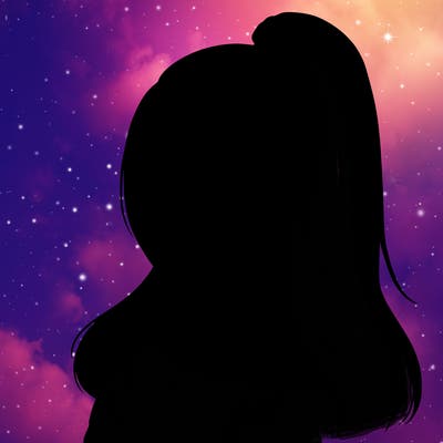 realistic girl with a high ponytail