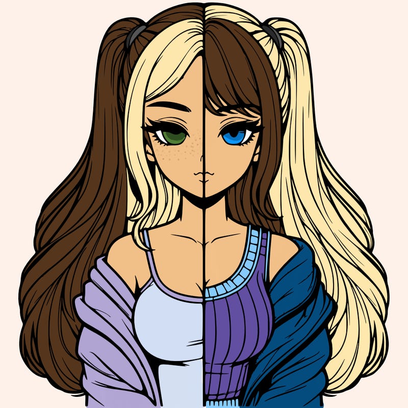 realistic girl split