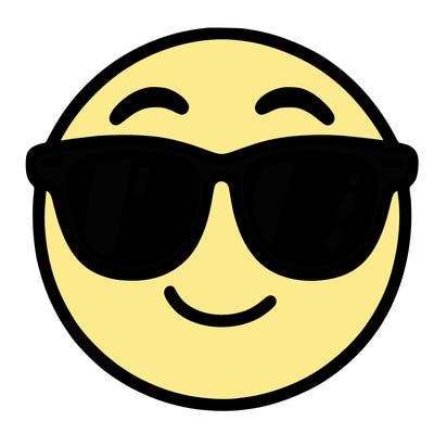 emoji with sunglasses
