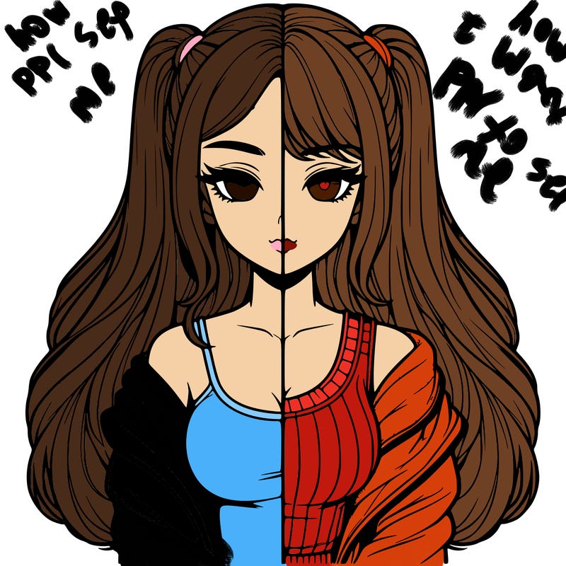 realistic girl split