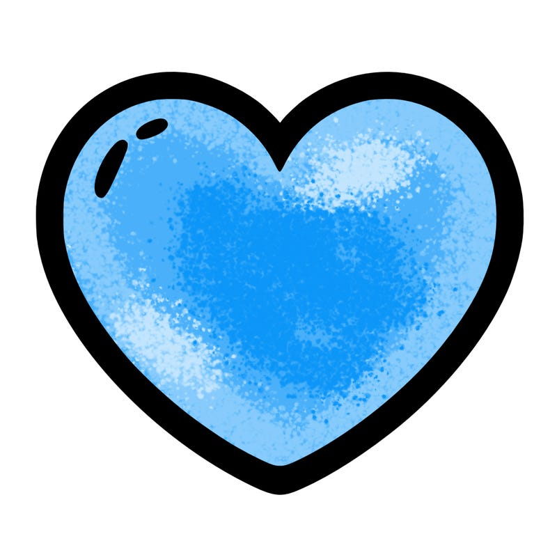 a blank heart