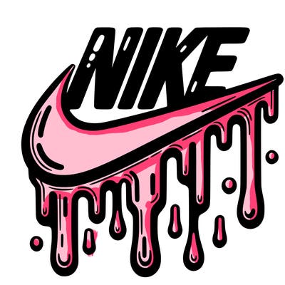 dripping nike logo
