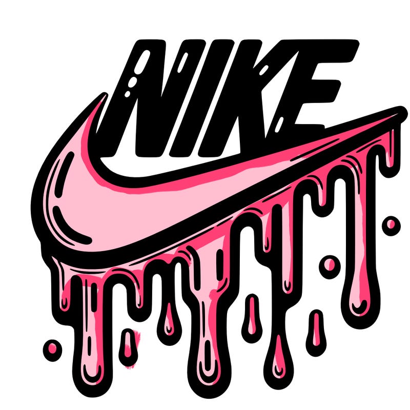 dripping nike logo