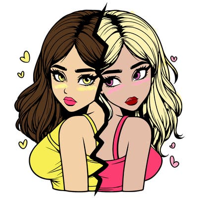 realistic girl split