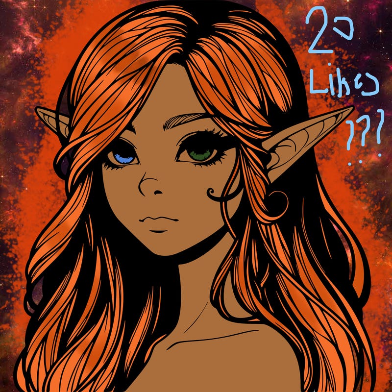 elf girl realistic dark fantasy