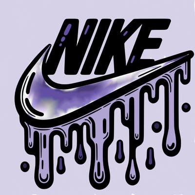 dripping nike logo