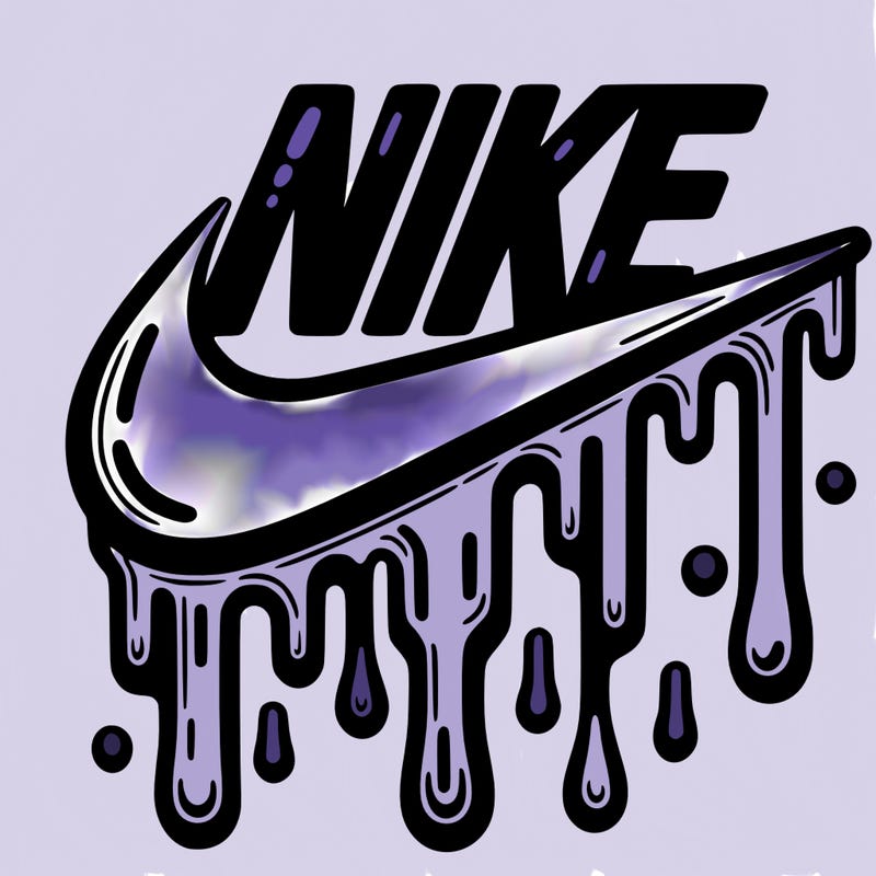dripping nike logo