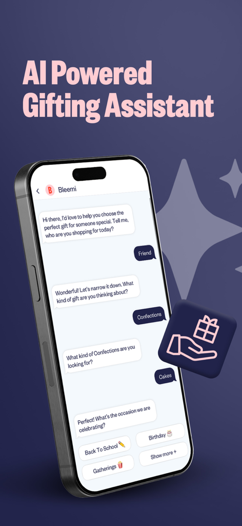 Bleems KI-Chat-Interface des persönlichen Einkäufers