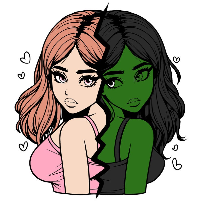 realistic girl split