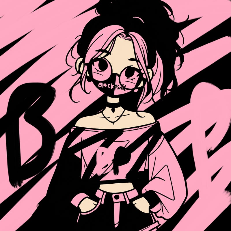 girl with a messy ponytail glasses a baggy crop top and jean shorts