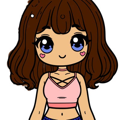 cute girl and crop top