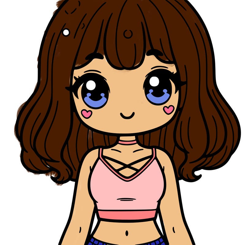 cute girl and crop top