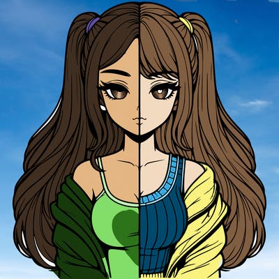 realistic girl split