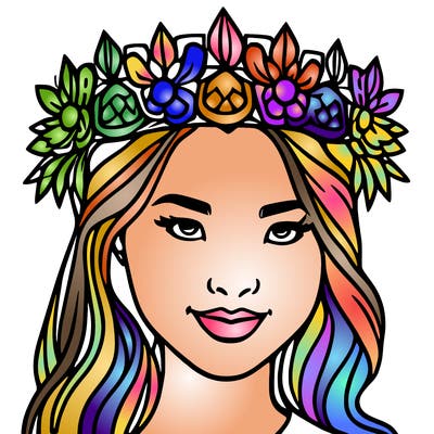 girl with flowers crown