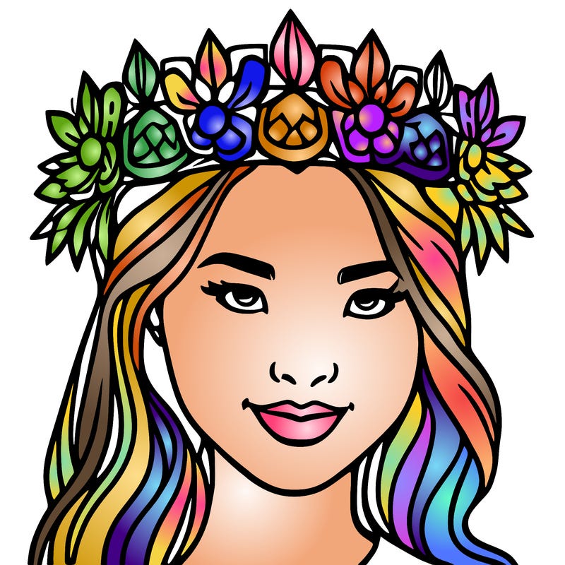girl with flowers crown