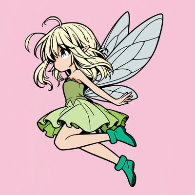 manga fairy flying