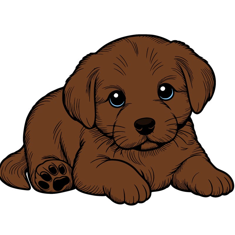 a cute realistic puppy