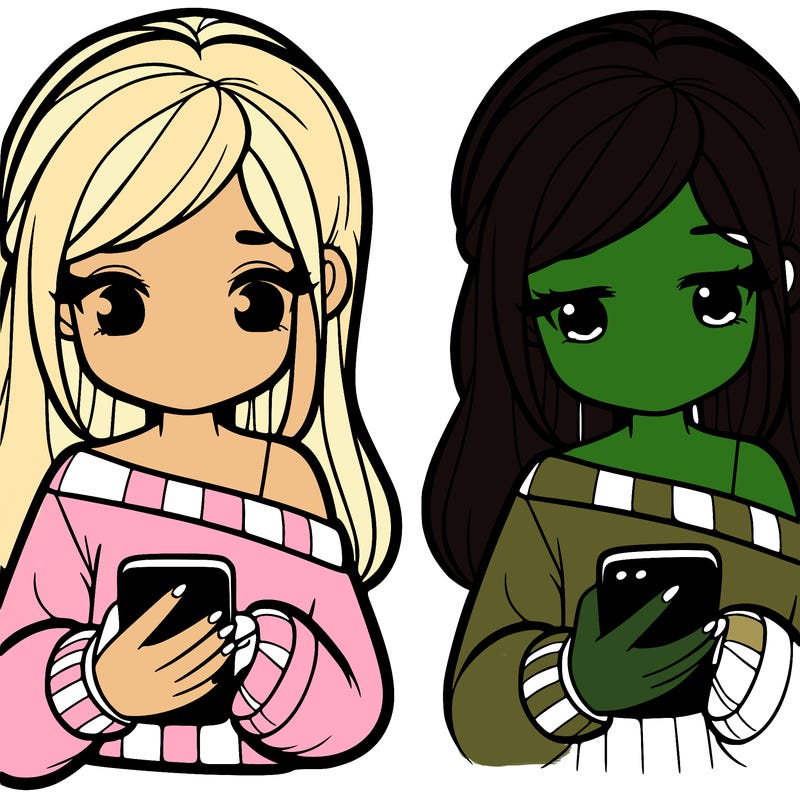 a girl holding a phone texting