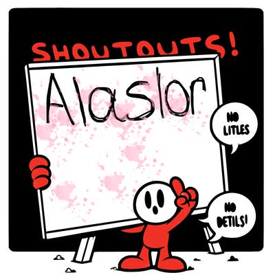 blank canvas that says above it shoutouts