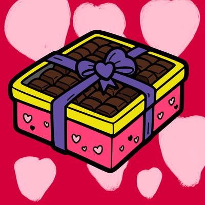 a box of chocolate for valentines day
