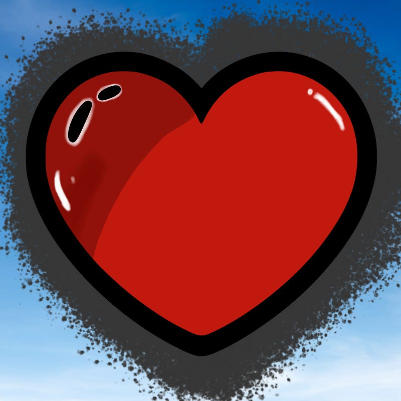 a blank heart