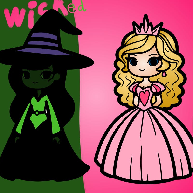 elphaba and glinda  from wicked