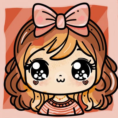 cute girl with adorable face