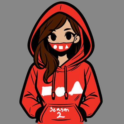 a woman wearing a hoodie