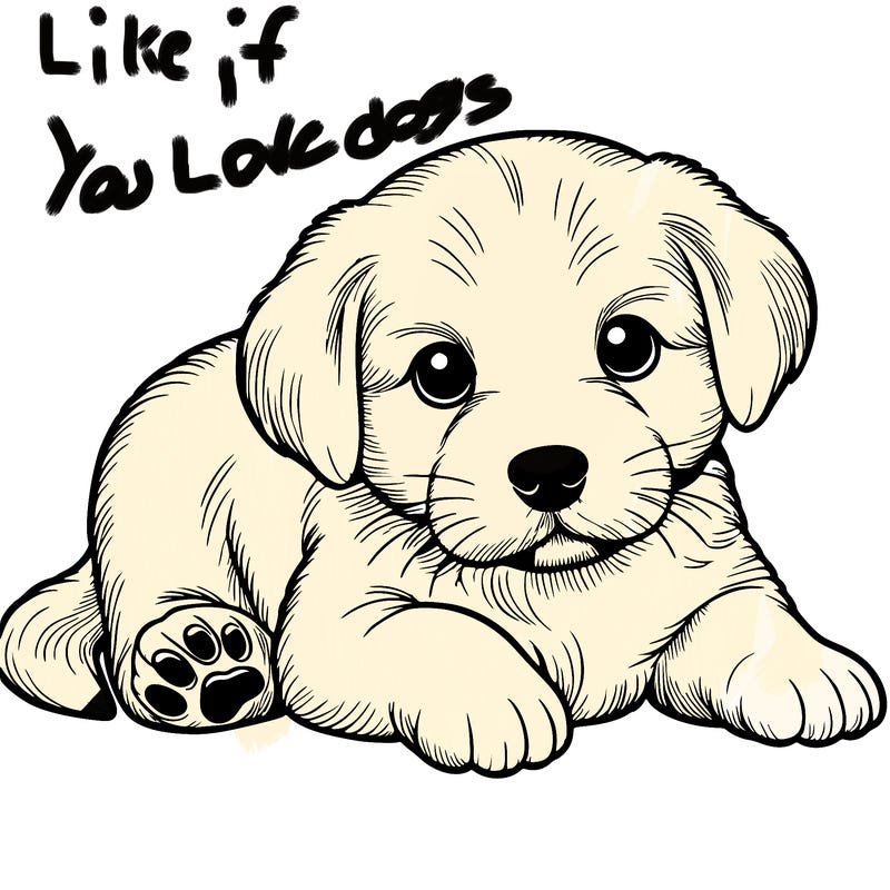 a cute realistic puppy