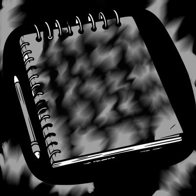a blank sketch pad