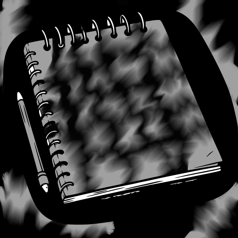 a blank sketch pad