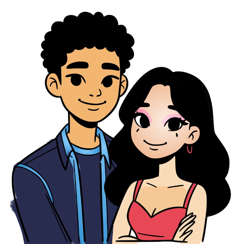 black woman and asian man couple