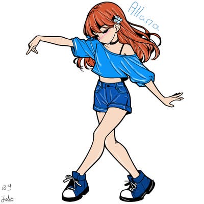 realistic girl danceing