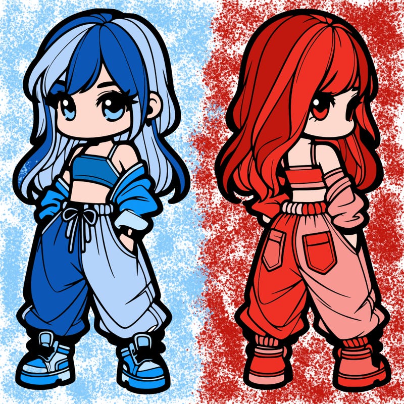 girl in crop top and baggy pants