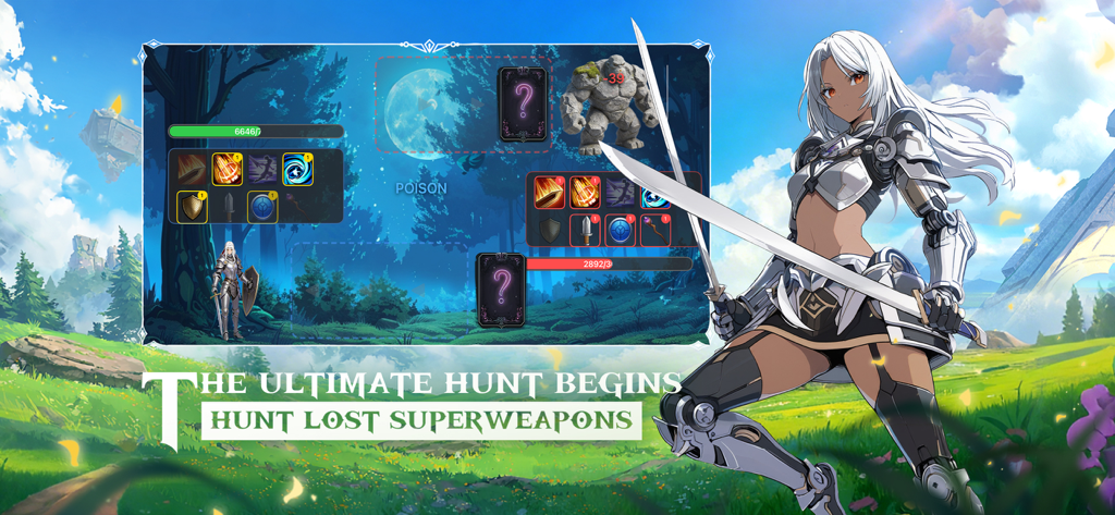 Tales of Mecha - Anime female pilot with dual swords and battle UI in Tales of Mecha