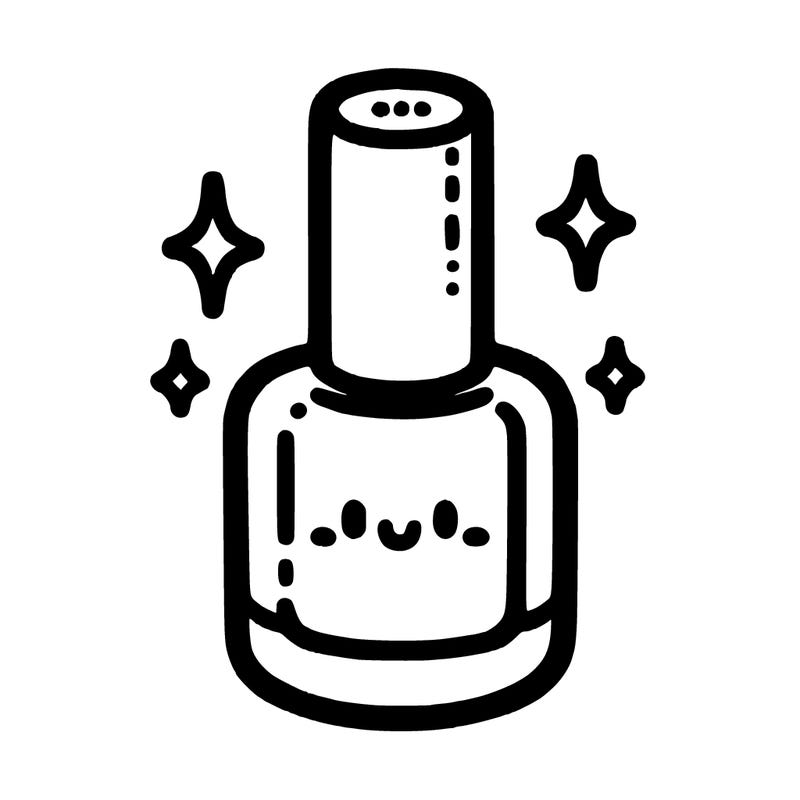 a nail polish bottle with sparkles 💅