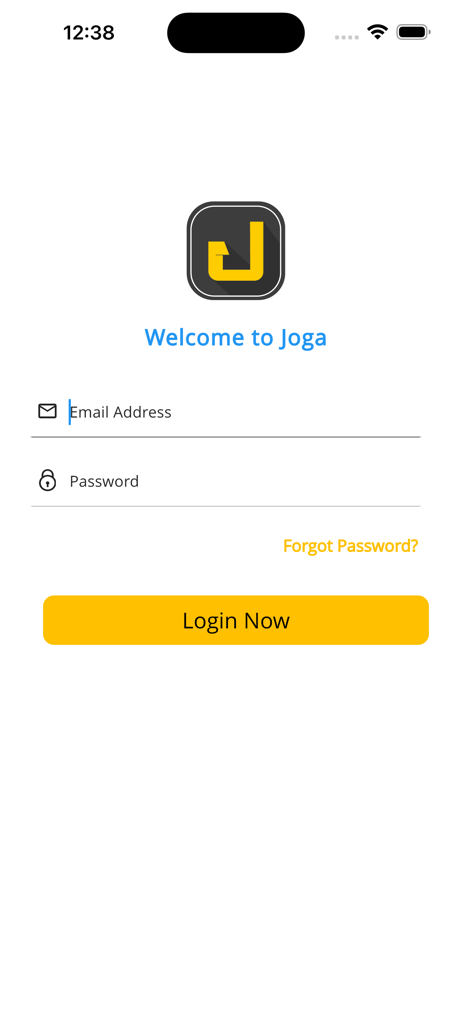 Spa Business - Tela de login da aplicação de gestão Joga Spa Business com campos de e-mail e senha