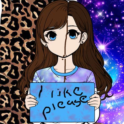 realistic girl holding a sign