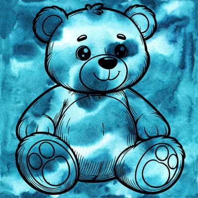 big cute teddy bear realistic