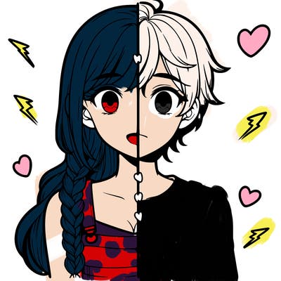 realistic girl boy split