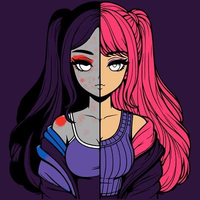 realistic girl split